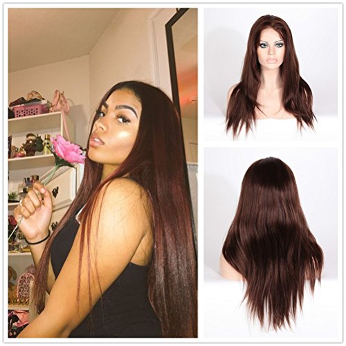 Wigsroyal Full Lace Wigs Hand Made Human Hair Remy 100% Indian Remy 4/30# highlights Yaki 18" Small Cap Size