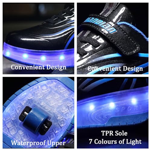 Kids Roller Skates Shoes Sneakers for Boys & Girls, Automatic Retrectable Technical Skateboarding Skates for KidsSneakers for Girls Boys Novel Gift4