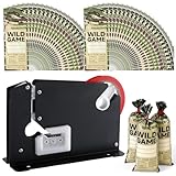 Talltalk 200 Pcs Wild Game Meat Bags with Steel Tape Bag Sealer 2 Bag Sealing...