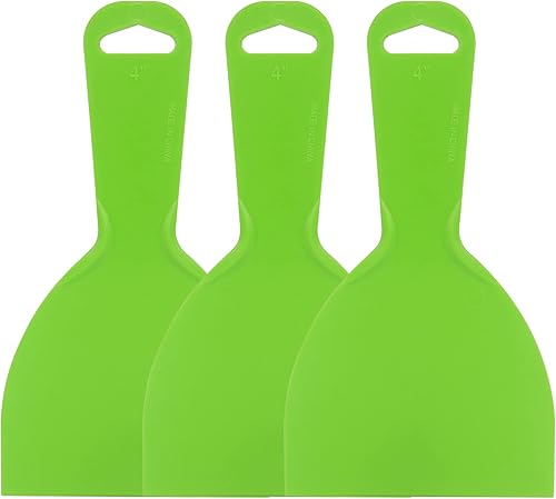 Miniatura 1 de Cuchillo de masilla de plástico 3 herramientas raspadoras de 4 pulgadas cuchillos flexibles para paneles de yeso calcomanías papel de pared parche
