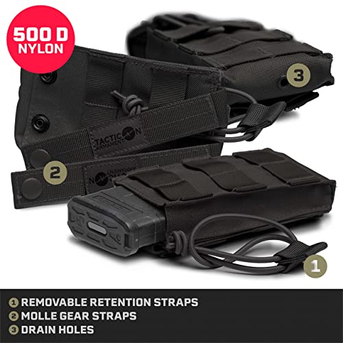 Tacticon R3 Battlepouch | Triple Rifle Mag Pouch | Combat Veteran Owned Company | Molle Single Double Triple Rifle Magazine Holster For Ammo | Tactical Bag Accessories Holder (Black, 3 Rifle Mags)… #TOP2