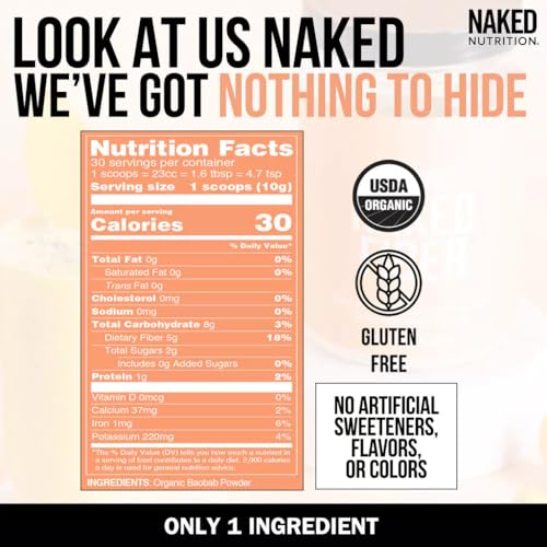 Image of NAKED Fiber Organic Baobab Powder Fiber Supplement