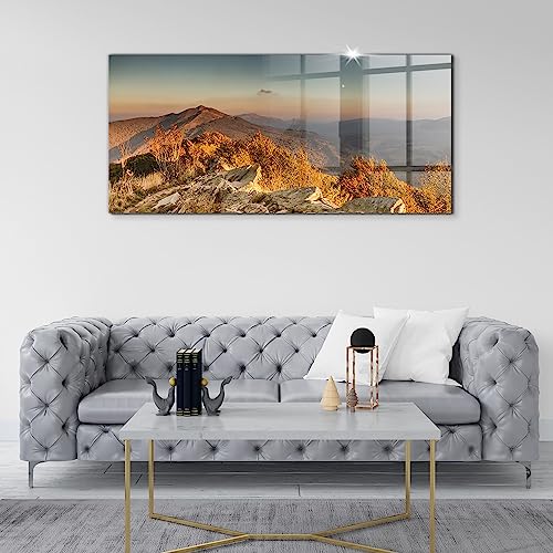 Tableau en verre Bieszczady 120x60cm Wallfluent pour décoration murale