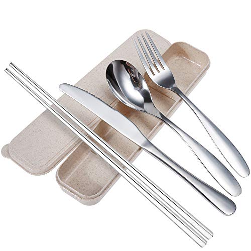 Kiwill Set 4 Piezas Cubiertos de Acero INOX 18/10