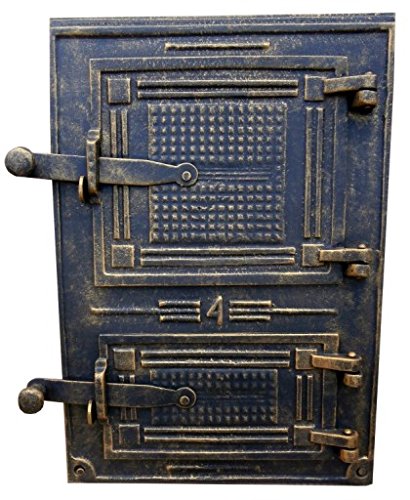 Brotbackofen Ofentür Kachelofentür Backofentür Steinbackofentür Pizzaofen hochwertge aus Gusseisen - Tür für Steinofen-Grill 45