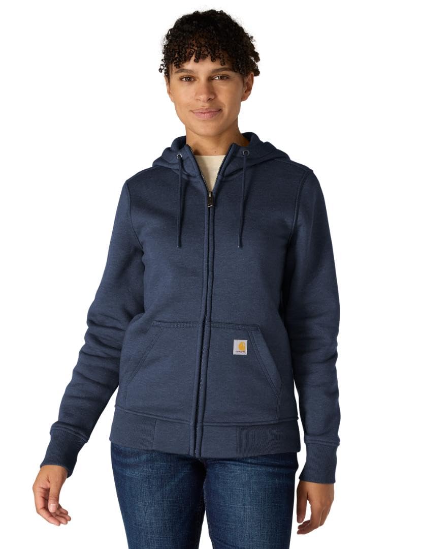 Carhartt, Women's, Relaxed Fit Midweight Full-Zip Sweatshirt, Navy, XL