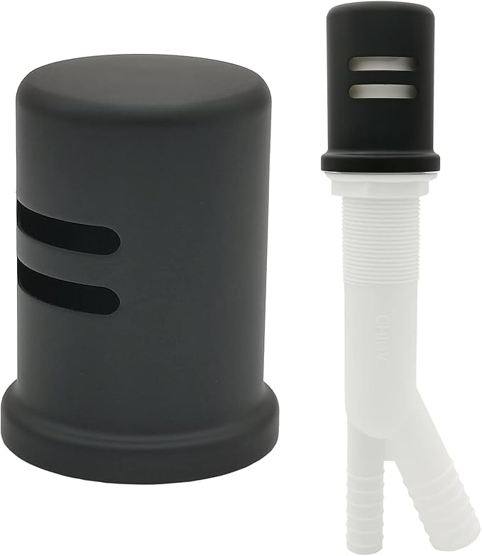 Dishwasher Air Gap Kits with Black Dishwasher Air Gap Cover and