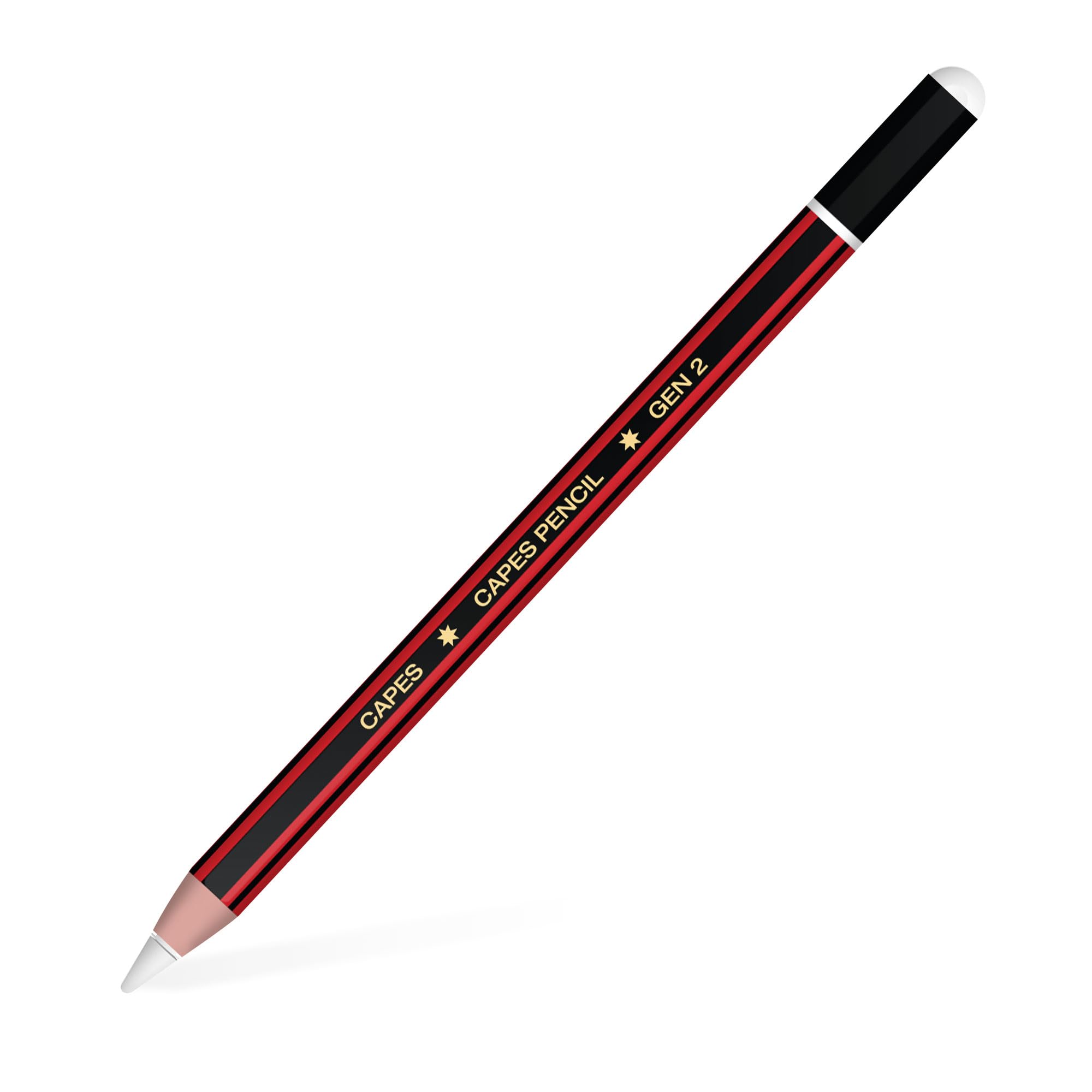 Capes Skins Wraps Stickers Compatible with iPad Pencil 2nd Generation | Anti-Scratch Durable 3M Vinyl Wraps | Not a Case | Wireless Charging Compatible | Vintage Red-image-22