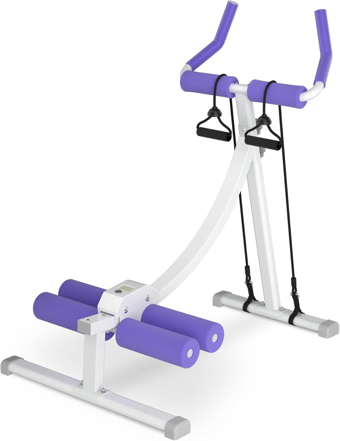 Home Gym Systems Ab Machine, Ab Workout Equipment, Adjustable Ab Trainer Machine for Abs Workout at Home Gym, Foldable, Knee Protection, Abdominal Trainer for Stomach Purple Pro