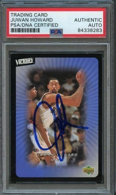 Miniatura 1 de 2003-04 Upper Deck Victory #21 Juwan Howard Signed Card AUTO PSA/DNA Slabbed - Basketball Slabbed Rookie Cards