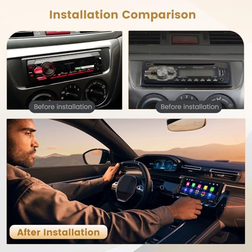Hikity radio para auto 6.9 pulgadas con pantalla táctil miniatura 6