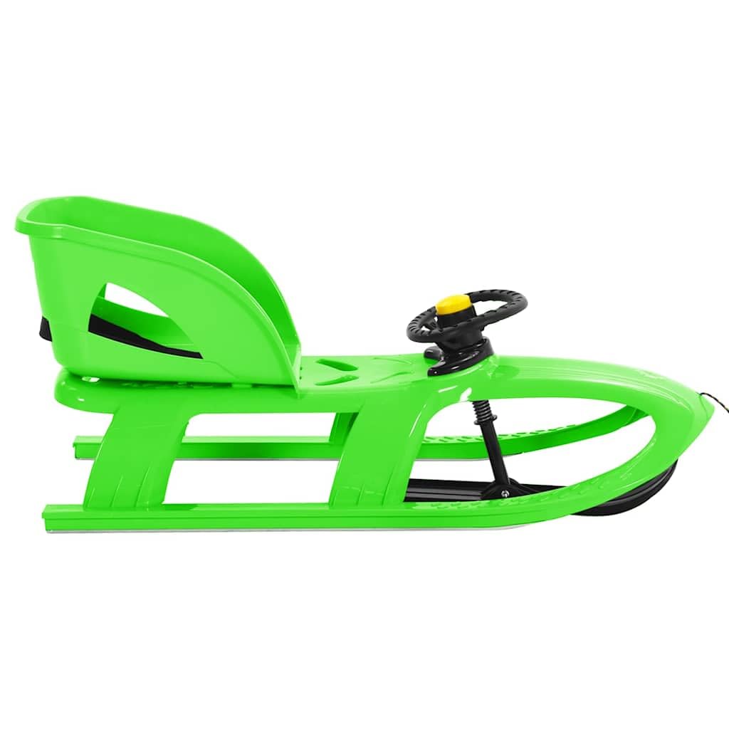 Home tools-Trineo con asiento y rueda verde 102,5x40x23cm polipropileno