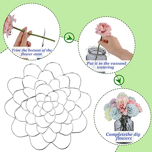 6 Pcs Flower Frog Stainless Steel Lid Arranger Metal Flower Floral Arrangement Flower Vase Insert Supplies Flower Arranger for Plant Fixation Vase Craft, 4.92 Inches, 5.91 Inches, 6.89 Inches by Ziliny - Used condition - Image 4