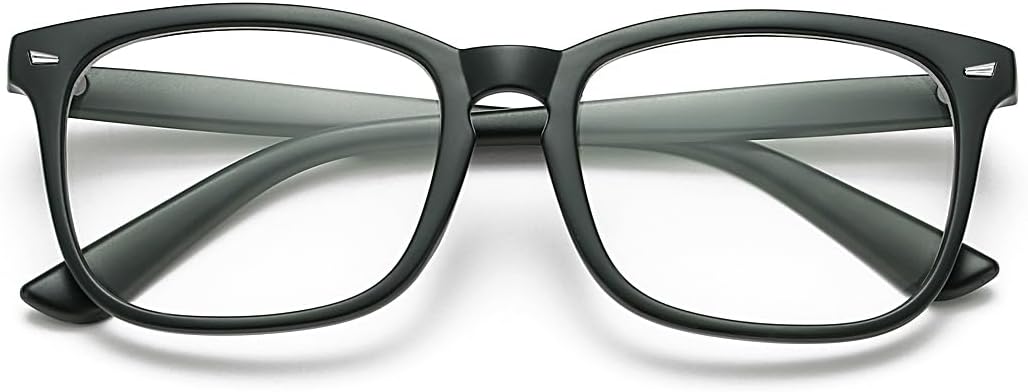 COASION Clear Lens Glasses for Women Men Square Fashion Frame Lens Fake Non-Prescription Pretend Transparent Eye Glasses