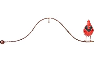 Cardinal Kinetic Balancing Yard Art - Nature-Inspired Decorative Outdoor Decor - Powder Coated