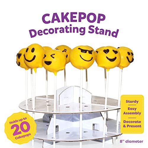 Kidstir Kids Baking Diy Activity Kit - Bake Delicious Emoji Cake Pops | Includes Cake Pop Stand, Pre-Measured Ingredients Real Baking Kit | Best Baking Gifts Family Fun Activity, Gift For Girls & Boys #TOP2