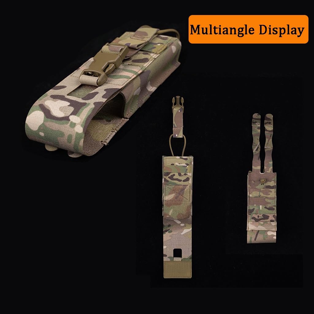 Funda de Radio Universal táctica Bolsa de Radio， MOLLE Ajustable Walkie Talkie Bolsa de Radio Holder para Chaleco táctico, Funda de Nylon para Radio(1PCS-BCP)