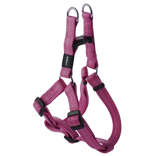 Rogz - Arnés Reflectante utilitario fácil de Poner de tamaño Medio, de 12,7 a 20,3 cm, Ajustable