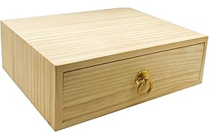 Natural Wooden Storage Box with Drawers: Enhance Your Desk and Home Organization