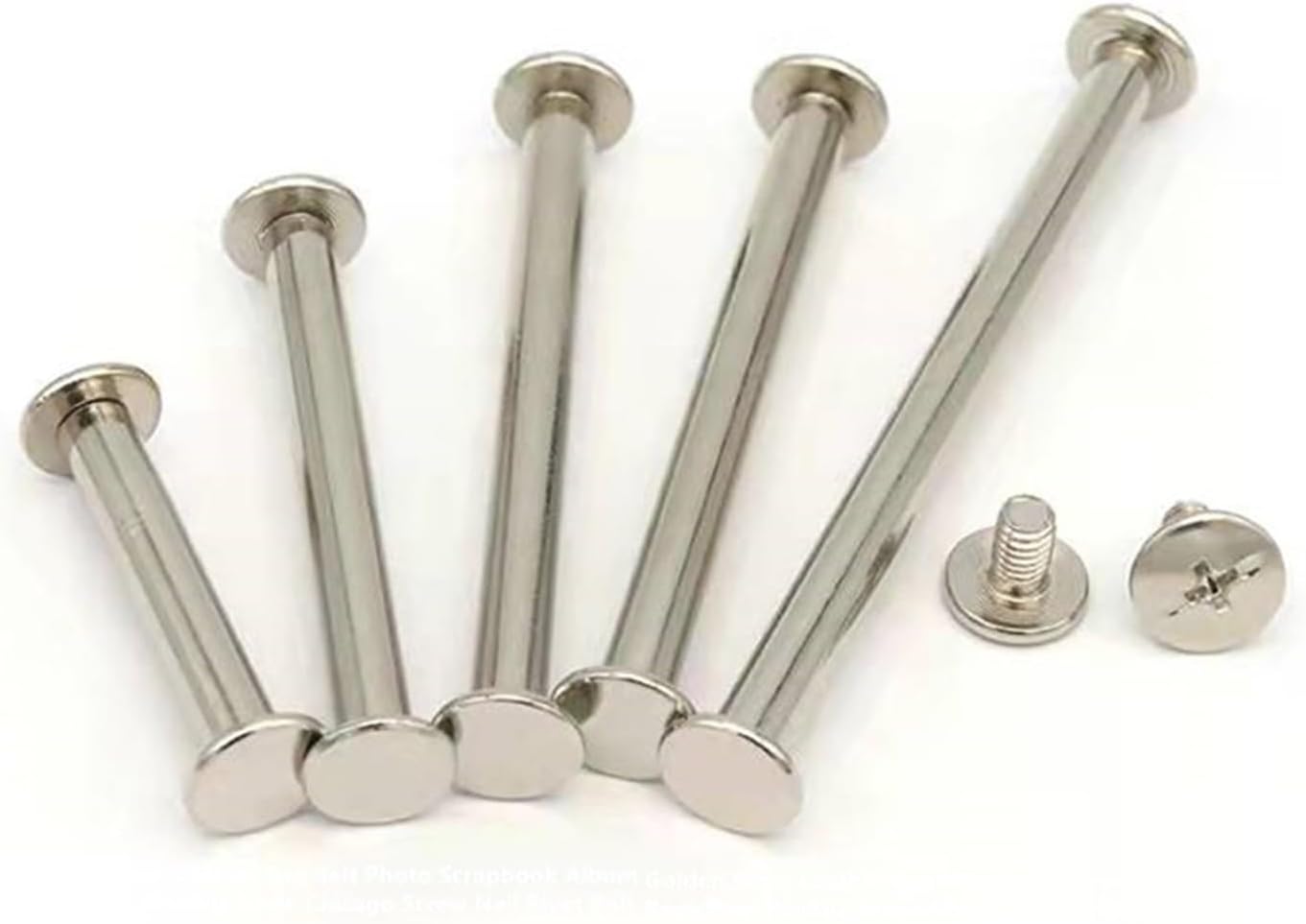 bookbinding screws, Book Binding Kits Pack Of 10 Or 20 M5 Spacer Screws Multicolor(Nickel Plating,8MM 20PCS-M5)