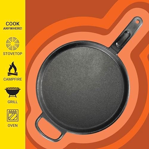 Lodge BOLD 12 Inch Seasoned Cast Iron Griddle, Design-Forward Cookware - Thumbnail 3