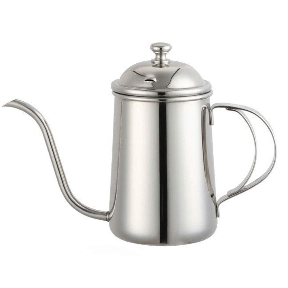 REMIGHTELY BRIGHT Long Narrow Coffee Pot Stainless Steel Poured Into Drip Coffee Pot Goose Neck Teapot (650ml/22 Oz)