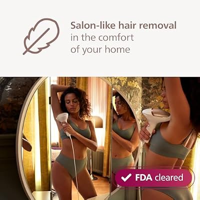 Philips Lumea 8000 Series IPL Hair Removal Device, Personal Permanent At Home Laser Hair Reduction, for Women & Men, SenseIQ Technology, 2 Attachments for Body & Face, BRI932/03