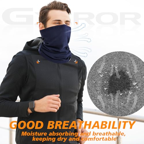 GXCROR Aquecedor De Pescoço Máscara Facial De Inverno Fleece Neck Gaiter Ski Face Cover Cachecol Par