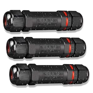 Scatola di Giunzione Impermeabile IP68, 3 Pezzi Connettore Stagno Manicotto di Collegamento Cavo Sotterraneo del Area Esterna 3 Poli per Diametro del Cavo Ø1-13mm