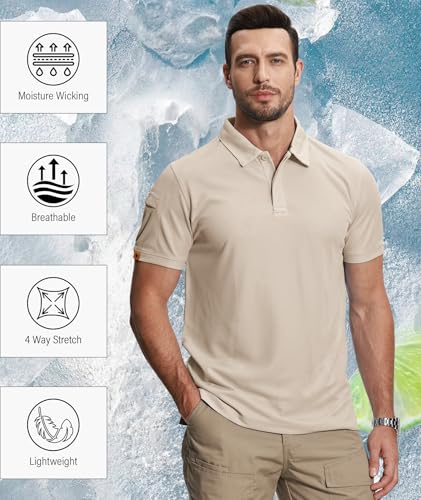 Image of ZITY 5 Pack Mens Polo Shirt Short Sleeve Sports Golf Tennis T-Shirt Moisture-Wicking Summer Shirts