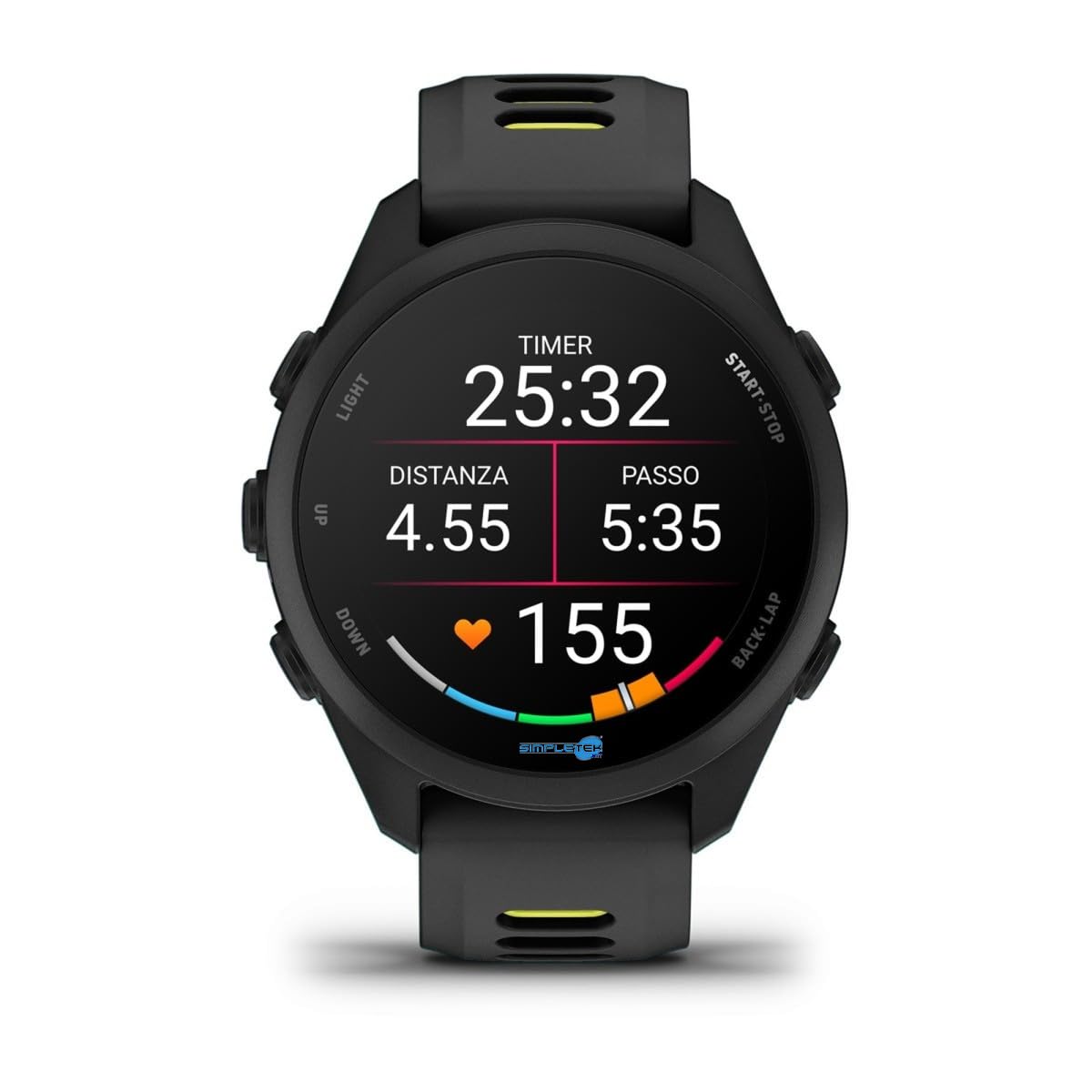 SIMPLETEK - Smartwatch Gps Corsa Sportivo Amoled 43mm 1,2” Nfc 4gb Rom | Smartwatch GPS corsa, display AMOLED, 10 giorni batteria, metriche allenamento, stato HRV, pagamenti contactless, notifiche