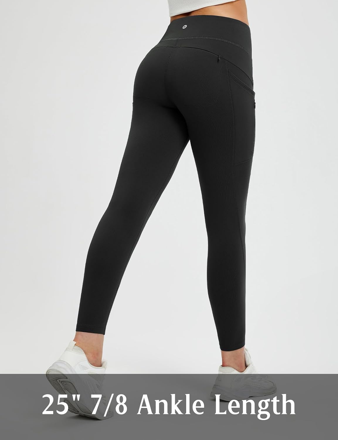 baleaf Women's Fleece Lined Leggings Thermal Warm Winter Tights High Waisted Yoga Pants Cold Weather with Pockets - Image 2