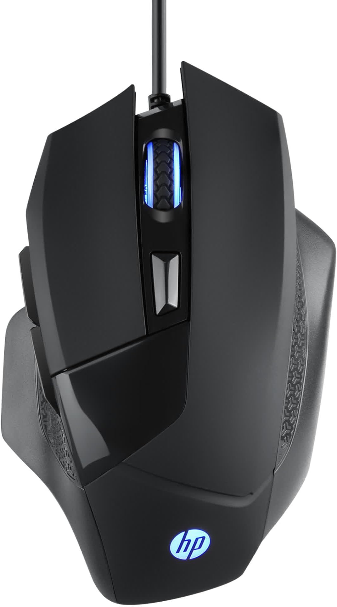 HP G200 Backlit USB Wired Gaming Mouse with Ergonomic Design, All Customizable Buttons, Adjustable 4000 DPI, RGB Breathing LED Lighting, Anti-Slip Scroll Wheel / 3 Years Warranty (7QV30AA)