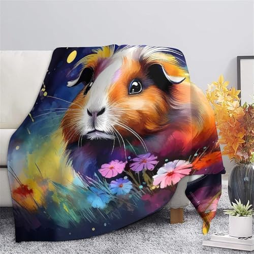 Couverture cochon d'inde 3D plaid moelleux microfibre 200x230cm - 7