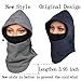 Purjoy Multipurpose Use 6 in 1 Thermal Warm Fleece Balaclava Hood Police Swat Ski Bike Wind Stopper Full Face Mask Hats Neck Warmer Outdoor Winter Sports Snowboarding Cap(Grey+Black)
