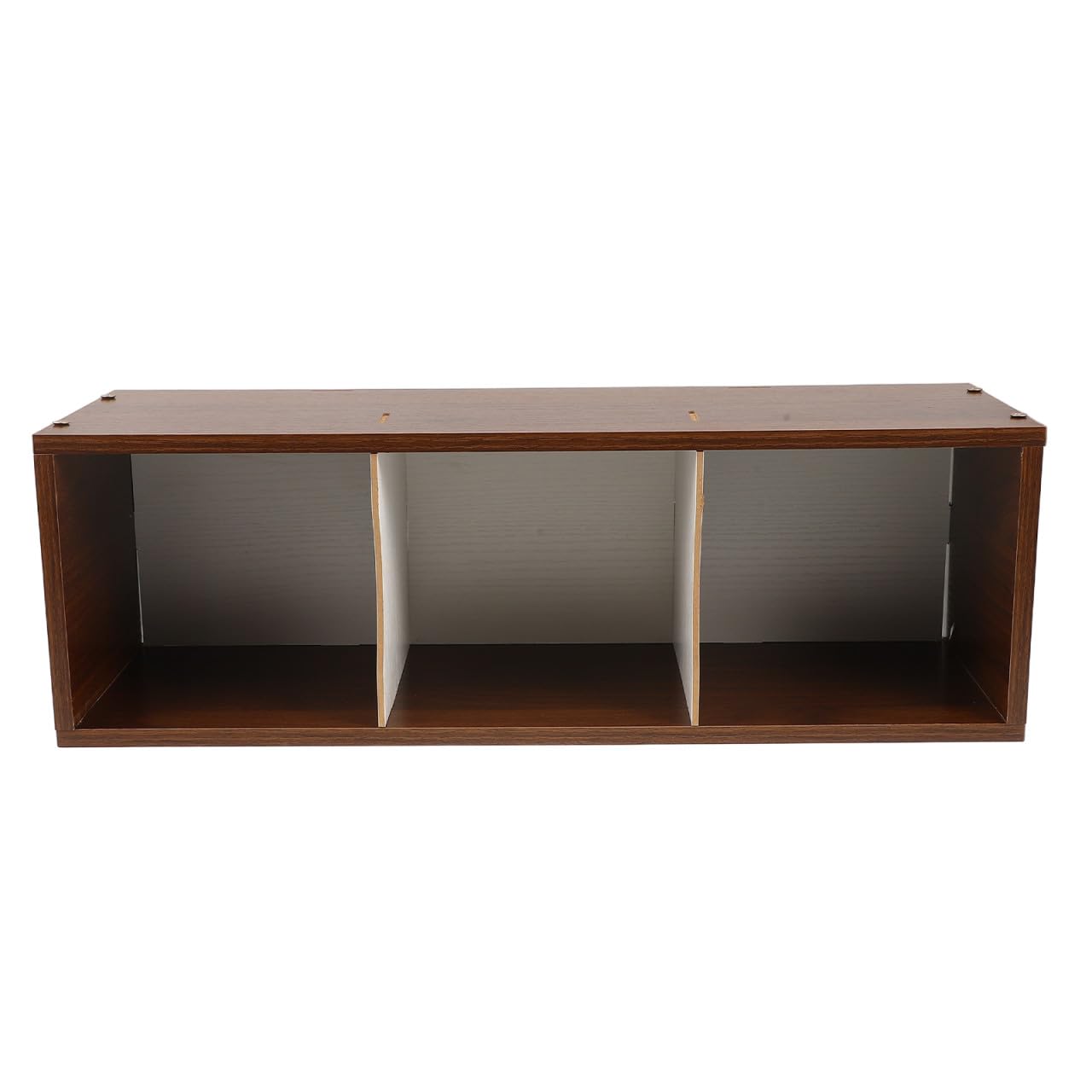 YARNOW Estantería de madera para cajas de almacenamiento de CD, expositores para cintas de casete, soporte de madera para discos de vinilo, discos de juegos y almacenamiento de medios.