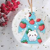 Matériau de qualité supérieure : les 4 décorations à suspendre pour sapin de Noël sont fabriquées en bois de haute qualité de couleur bois naturel, léger et durable. Les deux côtés de chaque pièce et les bords ont été poncés pour une surface lisse et sûre à utiliser.