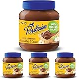 Poulain Chocolat Pâte à Tartiner Cacao Noisettes 750 g (Lot de 4)