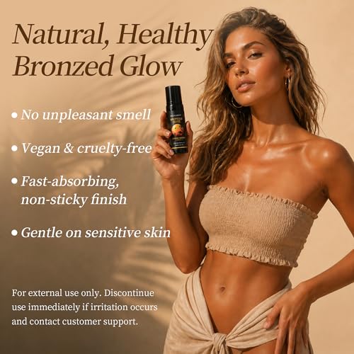 Image of Self Tanner Mousse, Sunless Self Tanning Foam Mousse Natural Bronzer Skin for Body, Hydrating Express Body Tanner, Streak Free, Fast Drying, Long Lasting Fake Tan for Women Men, 3.38 Fl Oz