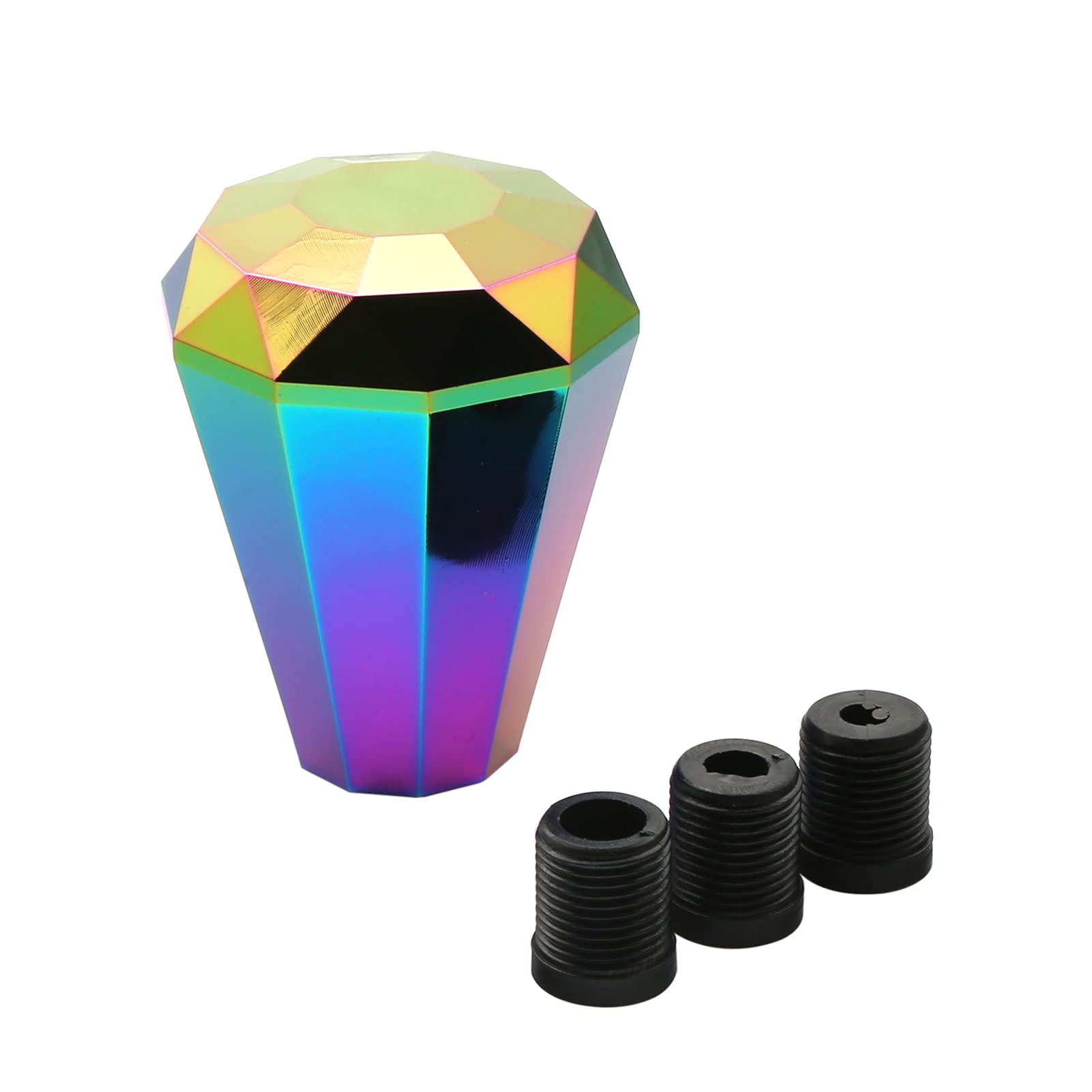 Universal Diamond Shape Manual Gear Shift Knob Fitment for Car Manual Transmission and Automatic Transmission Without Lock Button