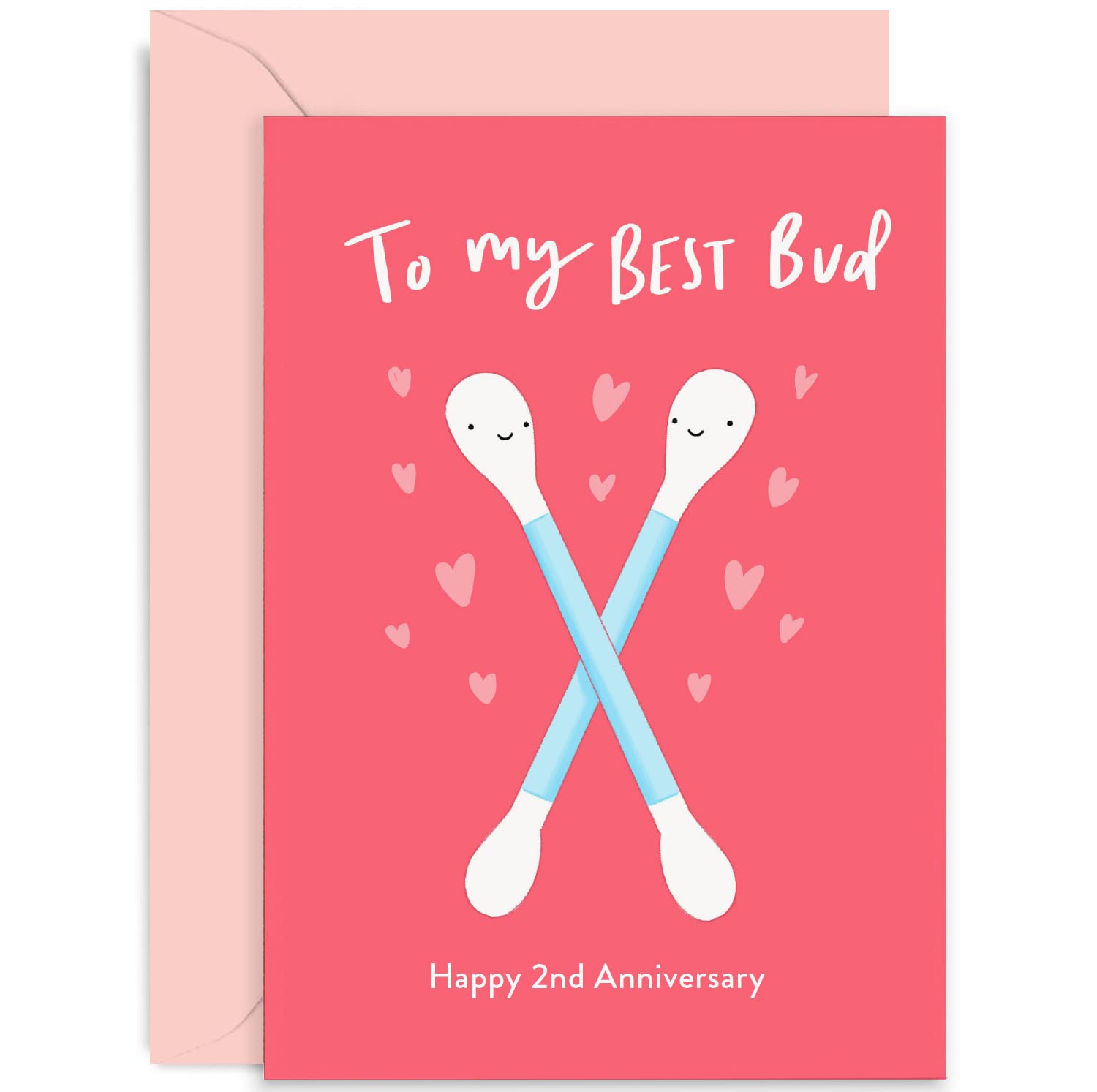 Funny 2nd Wedding Anniversary Card - Cotton Anniversary Greeting For Husband & Wife