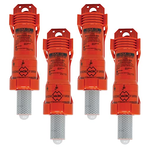 acr SM3 Lifebuoy Self-Igniting Marker Light USCG Solas MED Approved, Direct Replacement SM2 (Bundless) (4)