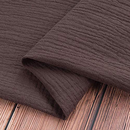 moonfarm 選べる20色 モコモコ ダブルガーゼ 生地 綿 無地 カラー 約 2m×幅1.4m 柔軟 軽量 速乾 低刺激 (コーヒー)