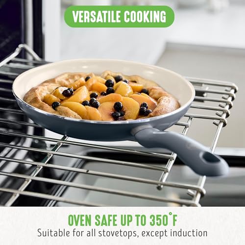 Image of GreenLife 16 Piece Ceramic Nonstick Pots & Pans Cookware Set, Gray