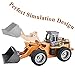 Remote Control Bulldozer Toy 1:16 Hobby RC Trucks Aluminum Alloy Construction Vehicles 4WD Front Loader for 8-15 Years Old Boys Kids Gift