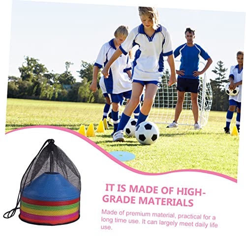 jojofuny 8pcs Mesh Drawstring Cone Carrier Bags Outdoor Sports Storage Bag for of Practice Cones Lightweight and Portable Design for Yoga Mats and Sports Equipment3