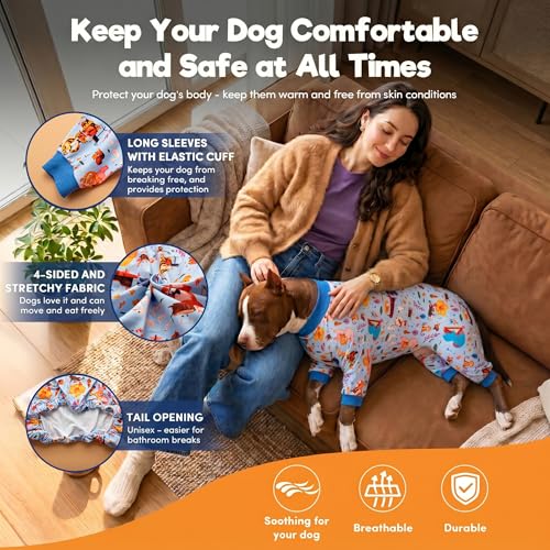 Pijama para Perros Grandes LovinPet, Tela Ligera Extensible miniatura 5