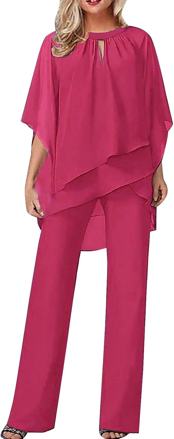 Tuta Elegante Donna Due Pezzi Estiva - Pantaloni Larghi E Top Senza Maniche