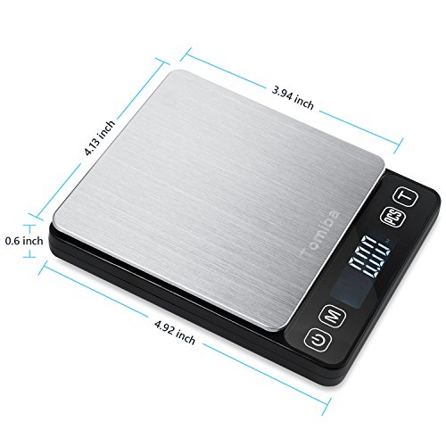 Digital Touch Pocket Scale 0.01Oz - Tomiba 3000G Small Portable Electronic Precision Scale (0.1G) Resolution 2 Aaa Batteries Included #TOP5
