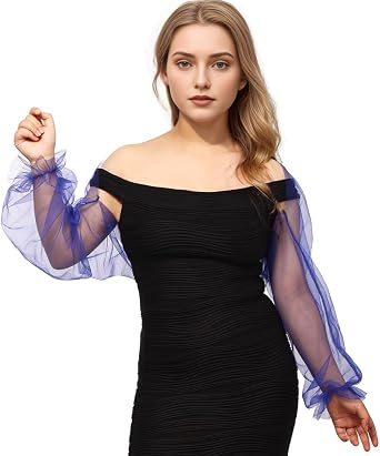 Womens Wedding Tulle Bolero Shrug Transparent Festive Wedding Cardigan Long Sleeve Bridal Bolero Shoulder and Wedding Party